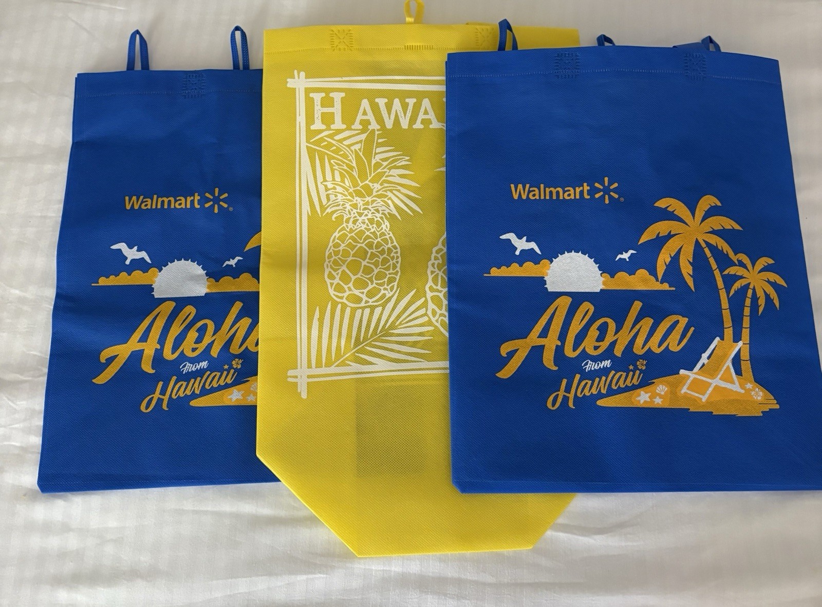 3 Walmart Shopping Reusable Tote Bag Grocery Grocery Bags. Aloha Pineapples