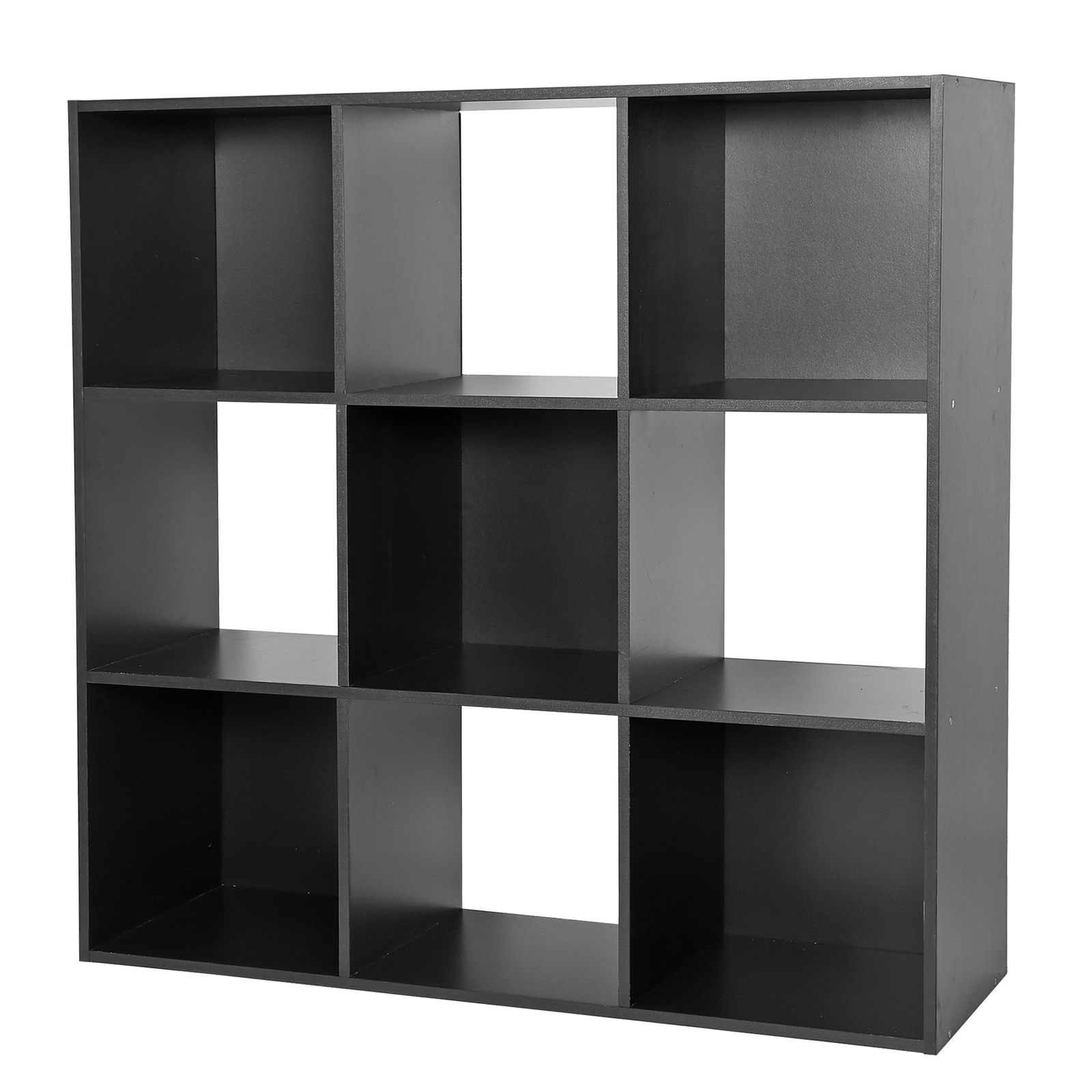 9 Cube Storage Organizer Wooden Display Cube Shelf 5 Removable Back Panels Black