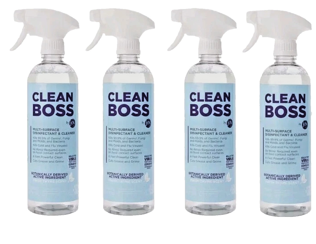 Joy Clean Boss Multi-Surface Disinfectant Cleaner 4 Pack 24oz Bottles New Sealed