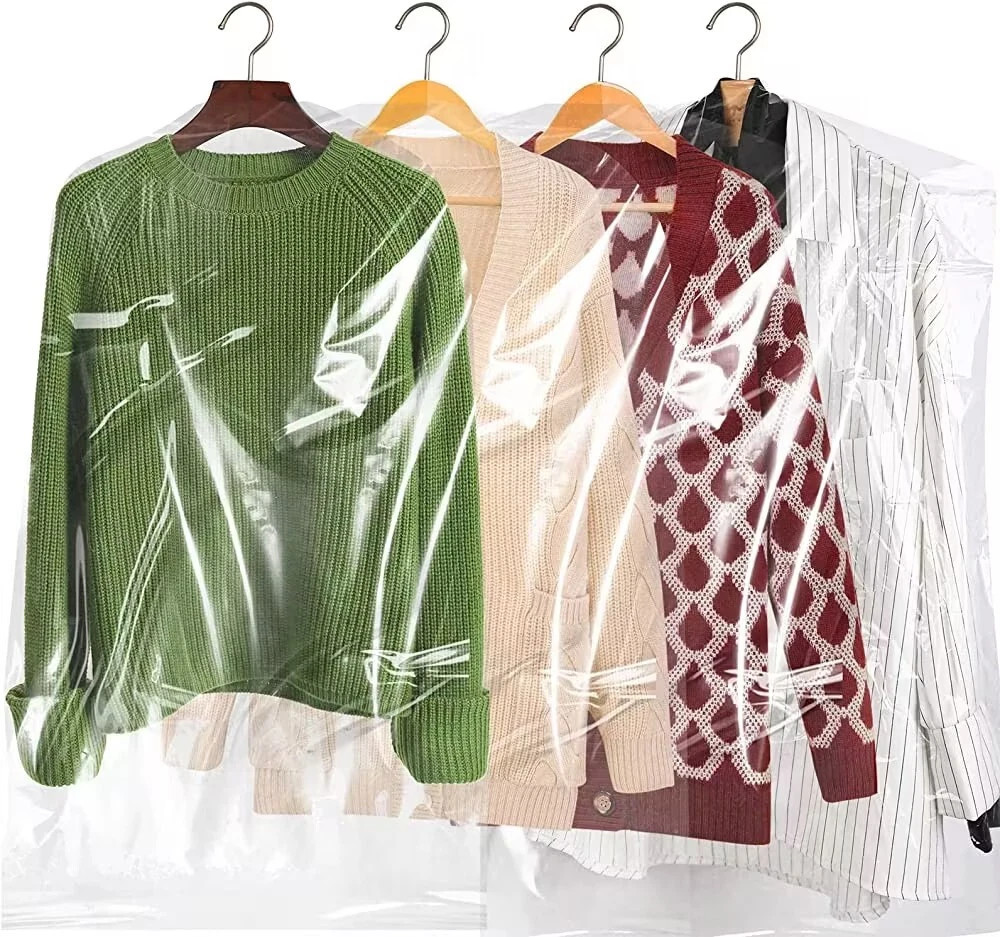 10× Clear Hanging Dust-proof Clothes Bag Suit Dress Coat Garment Storage Cover