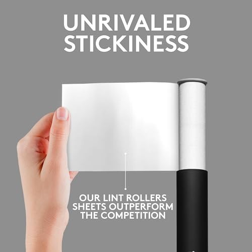 Portable Mini Lint Roller – 90 Extra Sticky Sheets, Pet Hair Remover, Travel Siz