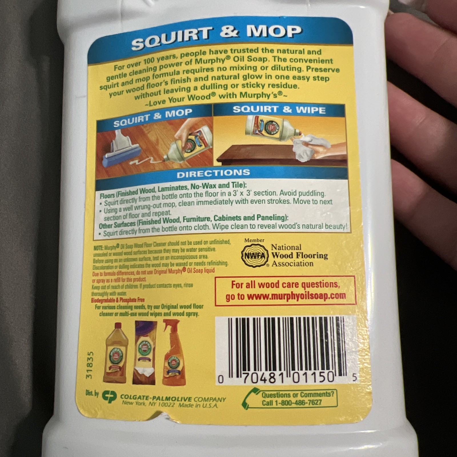 Murphy’s Oil Soap Squirt and Mop Wood Floor Cleaner – 32 Fluid Ounce
