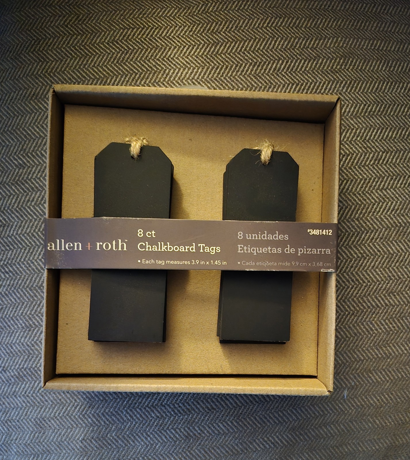 Allen + Roth Chalkboard Tags 8 Count 3.9″ x 1.15″ Hanging Display Gift Tags