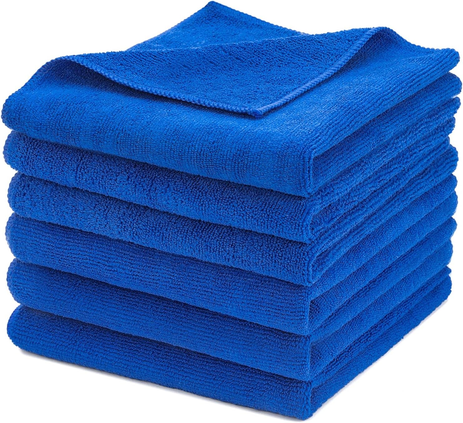 6 Pcs Edgeless Ultra Plush Microfiber Car Drying Towels Wash Buffing Detailing