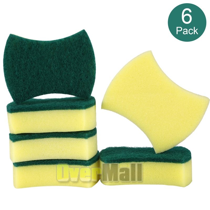 6-72 pcs Scrub Scrubbing Sponges Kitchen Cleaning Non-Scratch Stove Dish Sponge
