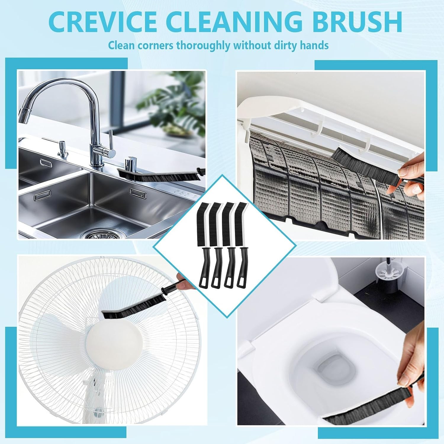 15PCS Cleaning Brush Cleaning Supplies, Hard Bristle Crevice Cleaning Brush