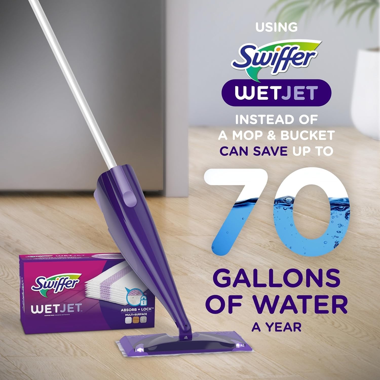 Swiffer WetJet Hardwood Floor Cleaner Refill Pads, 24 Count, Multi-Surface