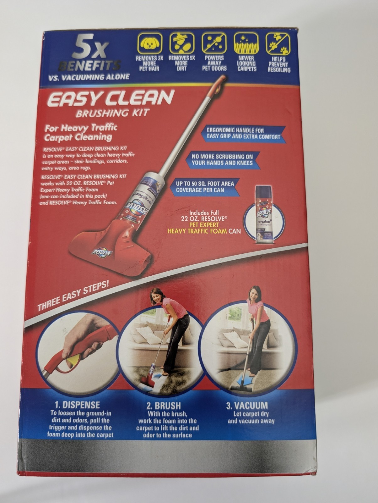 Resolve Easy Clean Pet Expert Brushing Kit Heavy Traffic Carpet Cleaning Kit