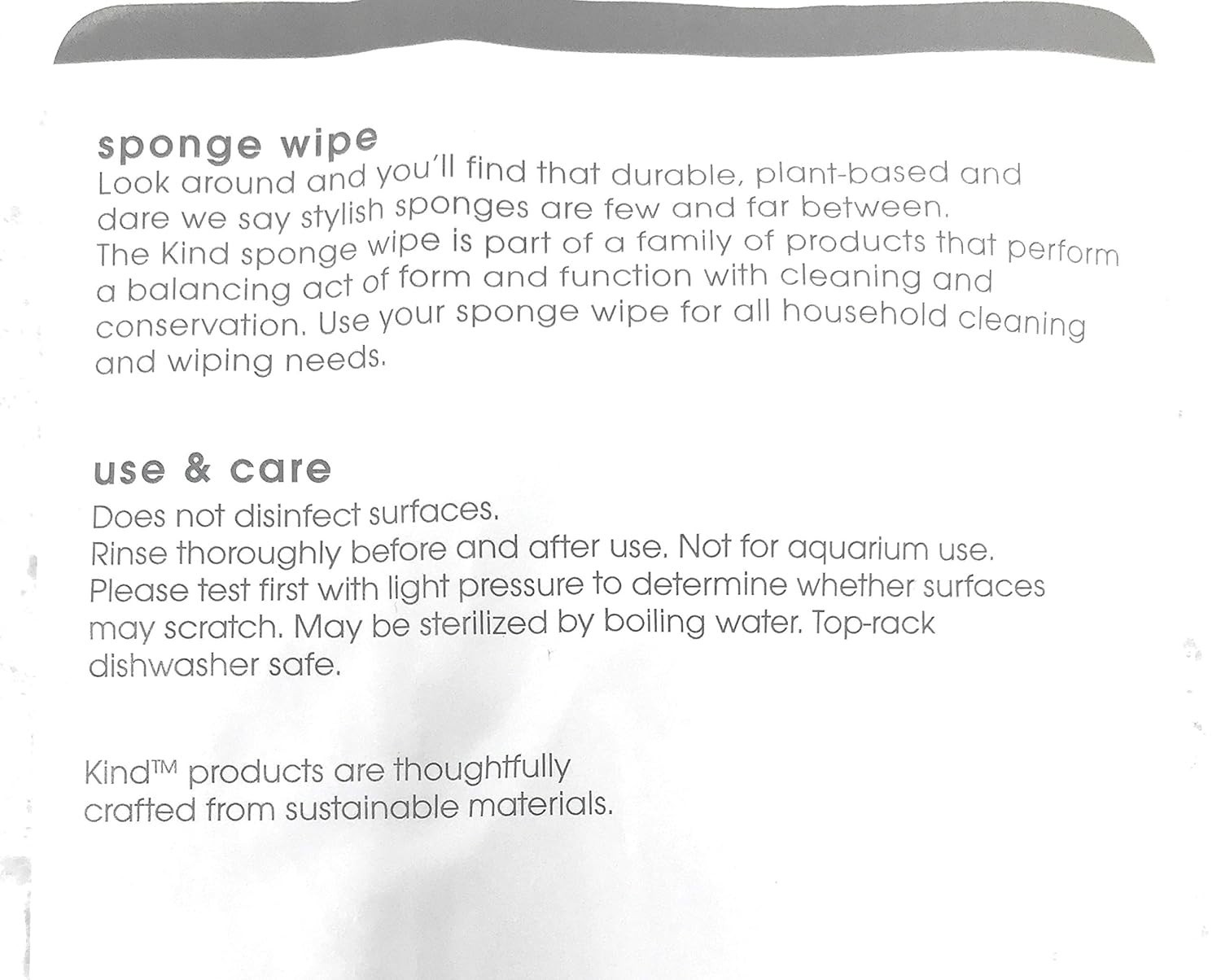 2-Pack Casabella Kind Natural Cellulose Sponge Wipe, Reusable Plant-Based Sponge