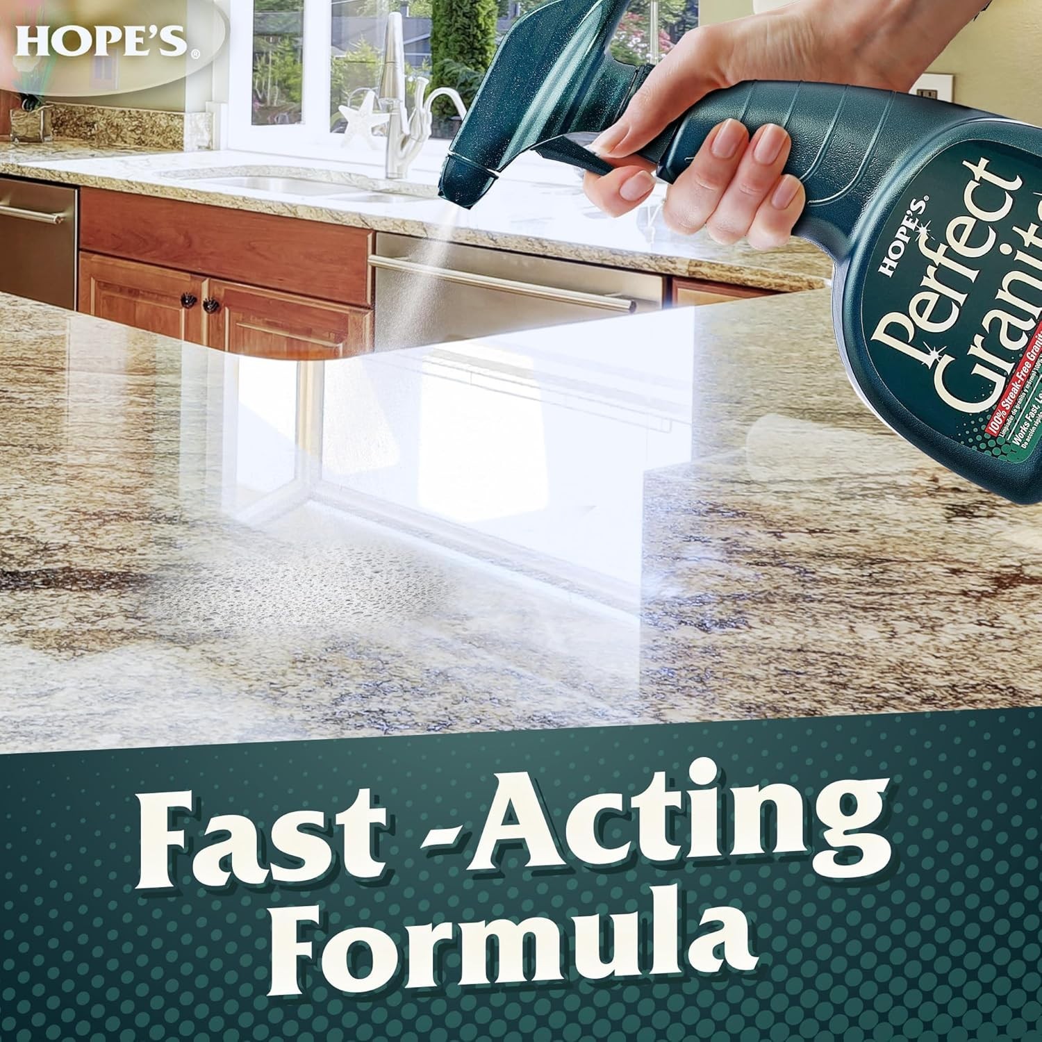 HOPE’S Perfect Granite & Marble Countertop Cleaner Refill, Stain Remover & Polis