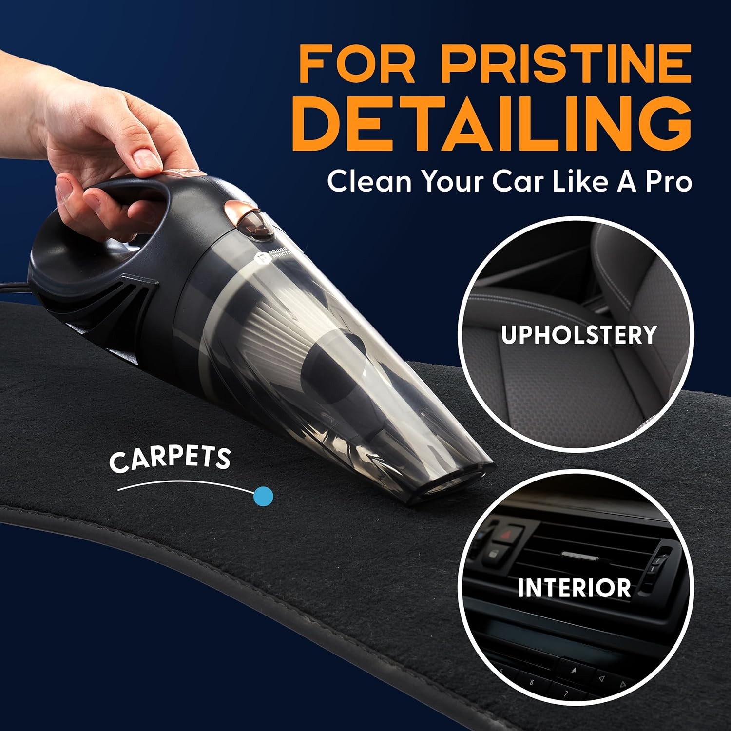 Thisworx Car Vacuum Cleaner – Car Accessories – Small 12V High Power Handheld P