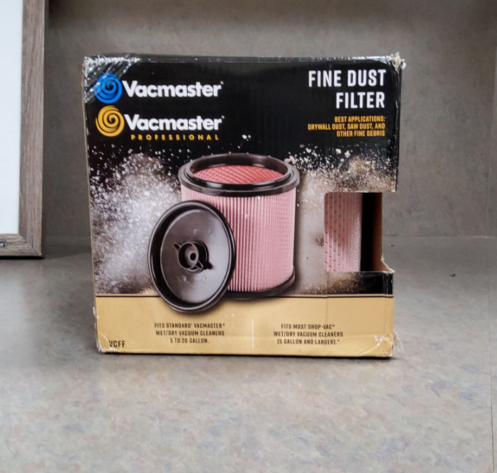 New Genuine Vacmaster VCFF Fine Dust Cartridge Filter and Retainer 5 to 20 Gal
