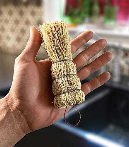 Coladera Set of 3 Natural Fiber Dish Brush Cleaners Mexican Escobetas Molcajete
