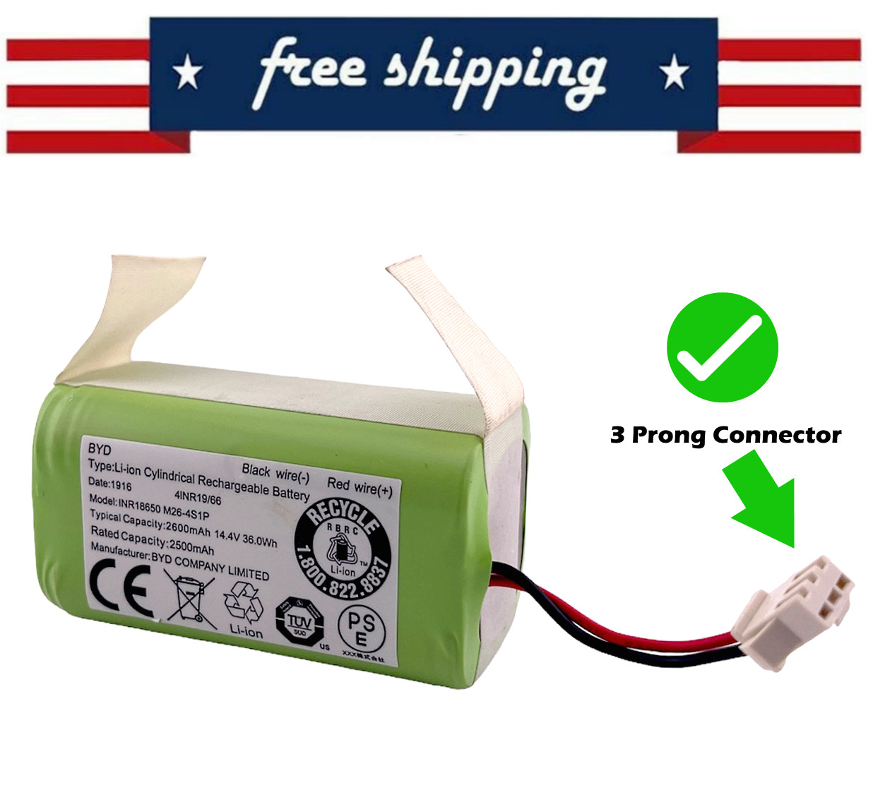 Original Ecovacs Deebot DN620 DN622 DN622.11 DN622.12 Recargeable Li-Ion Battery