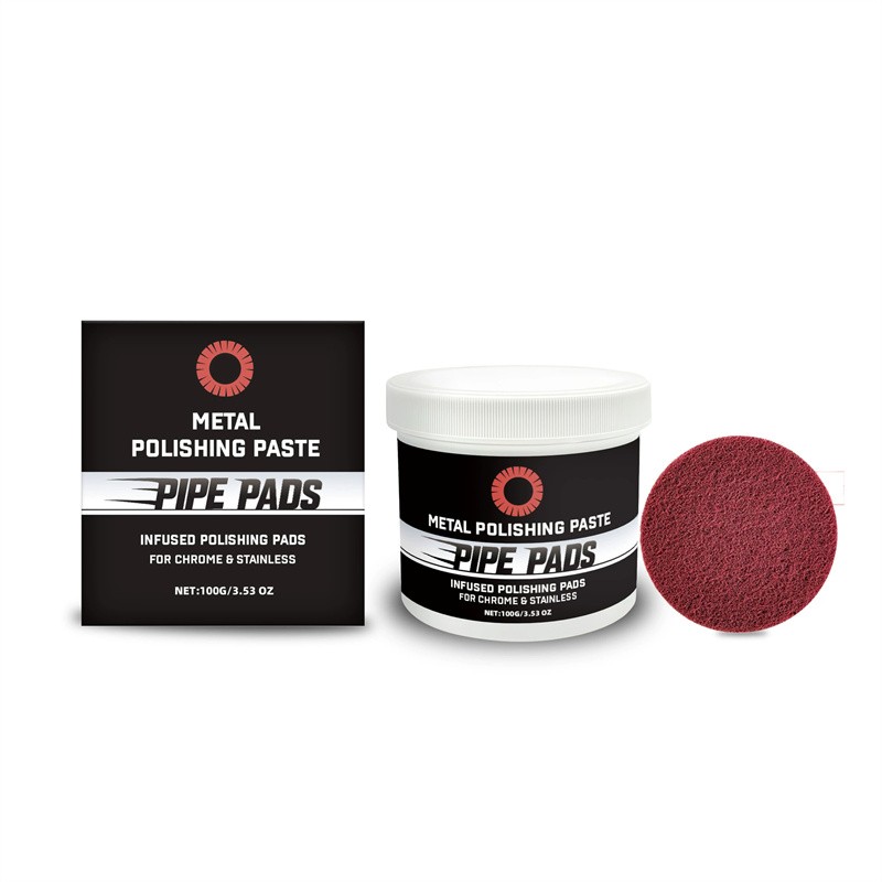 Metal Polish Paste Protectant Scratch Remover Pipe Infused Polishing Pads100g