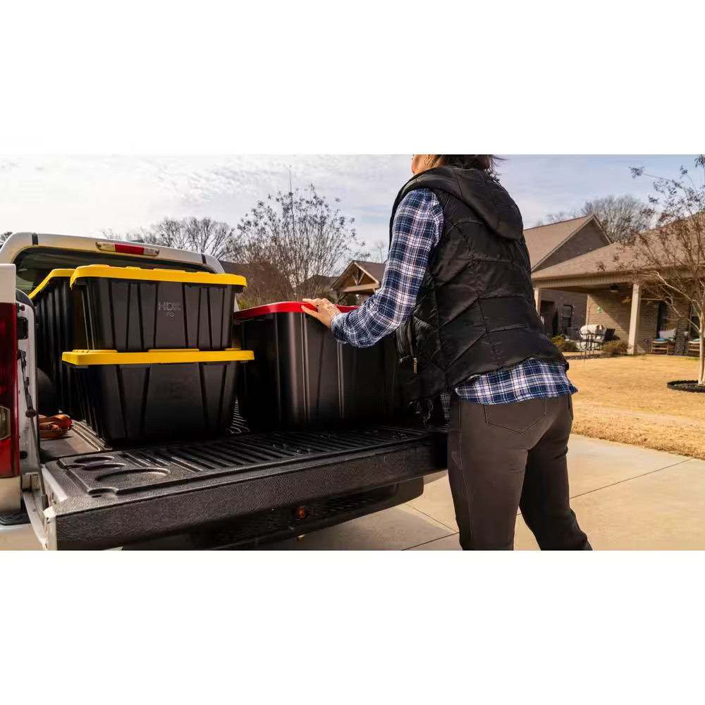 27 Gal. Tough Storage Tote in Black and Red