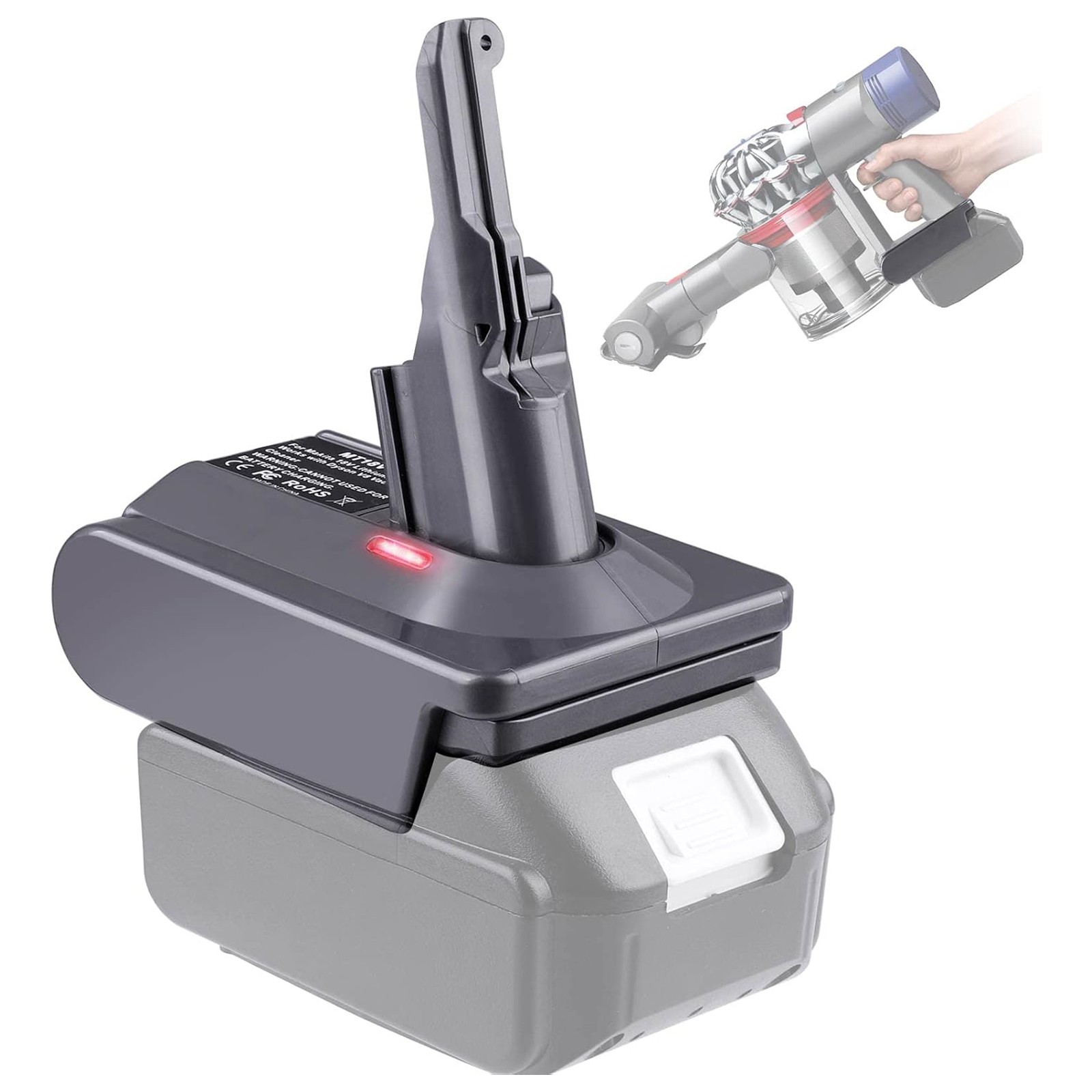 Adapter Convert For Makita 18V Lithium-ion Battery To fit for Dyson V7 V8 Vacuum