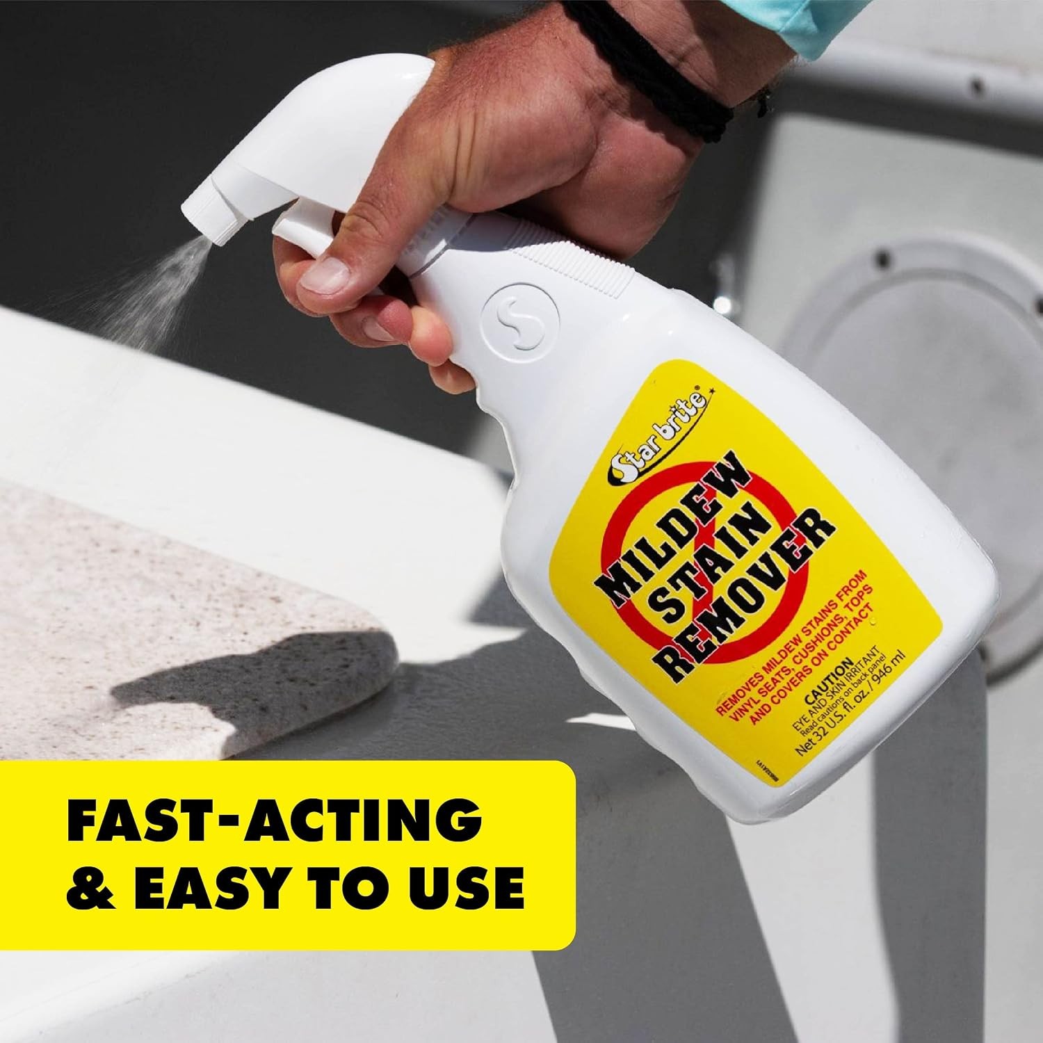STAR BRITE Professional-Grade Mildew & Mold Stain Remover + Cleaner – Instant Co