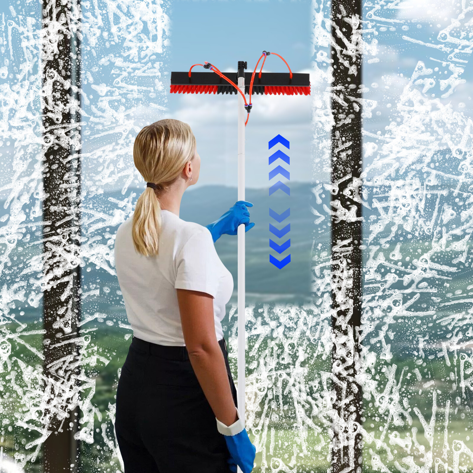 Cleaning Brush Kit for Solar Panel, Window Cleaning Equipment, Window Cleaning