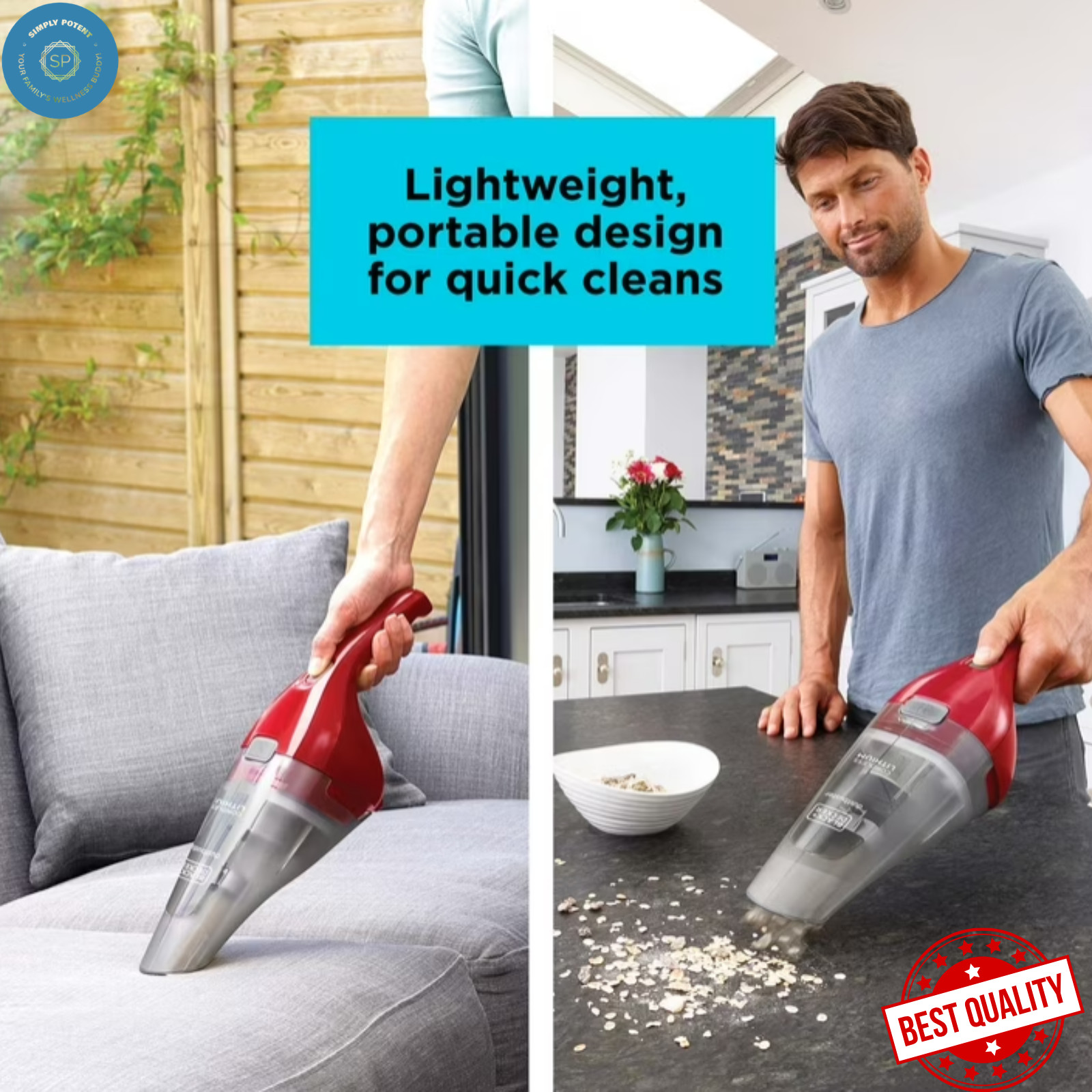 Dustbuster Cordless Handheld – Portable Car & Pet Hair Vacuum, HNVC115JB06