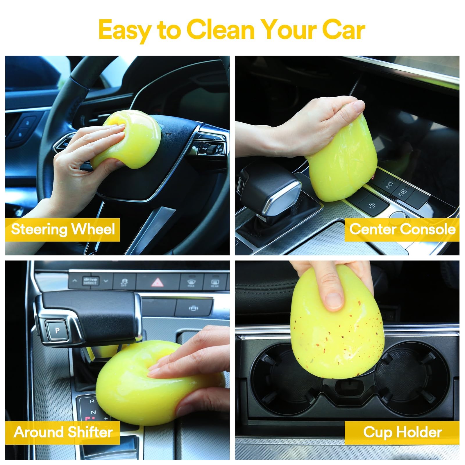 PULIDIKI Car Cleaning Gel Detailing Kit Clean Putty Gel Reusable Auto Detail Too