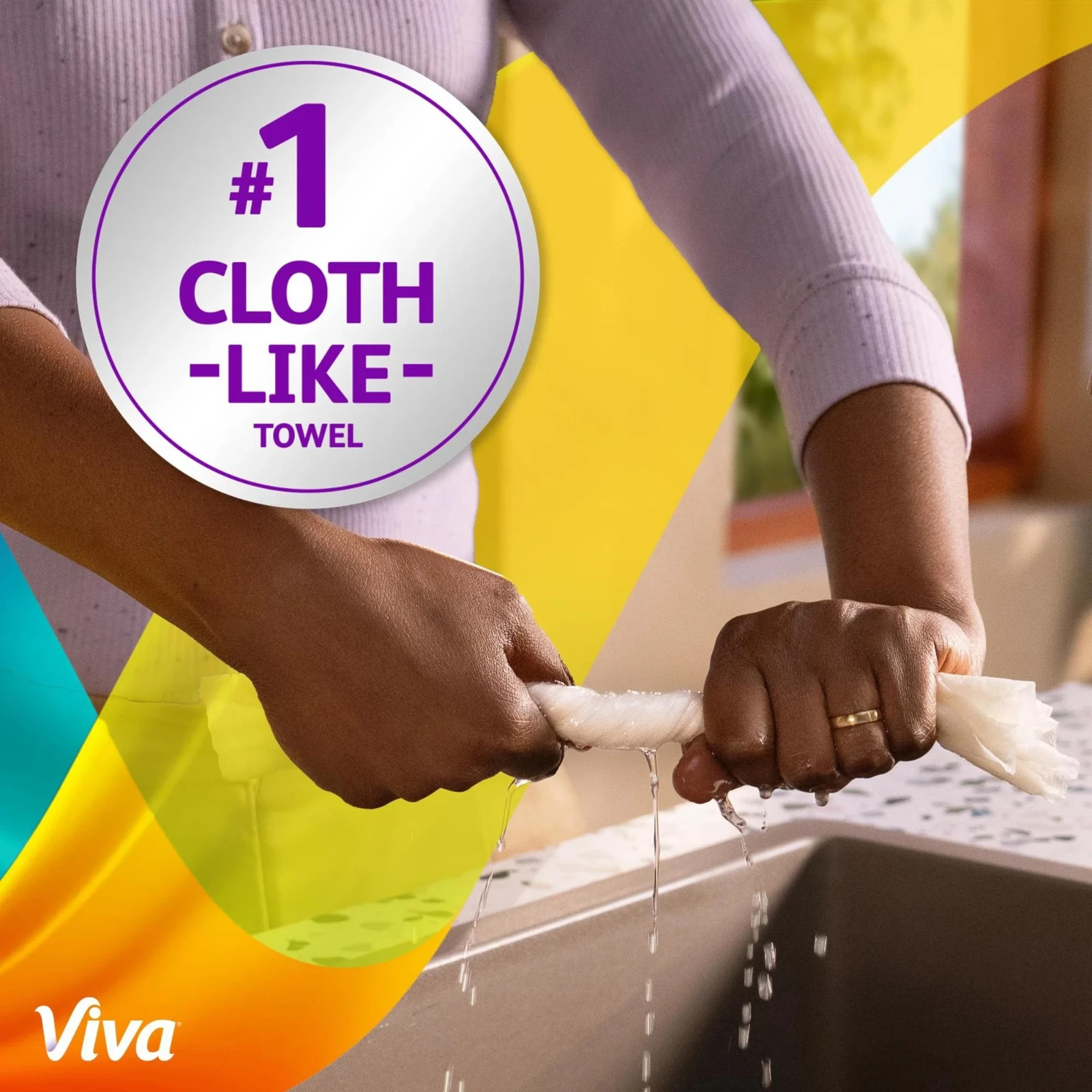 Viva Signature Cloth Paper Towels, 8 Triple Rolls, 129 Sheets per Roll