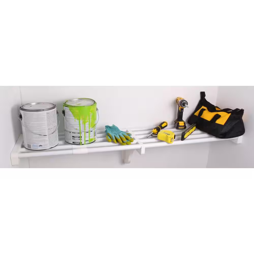 Expandable, Closet Shelf–No Hanging Rod-Easy to Install, 17.5 In. – 27 In. W X 1