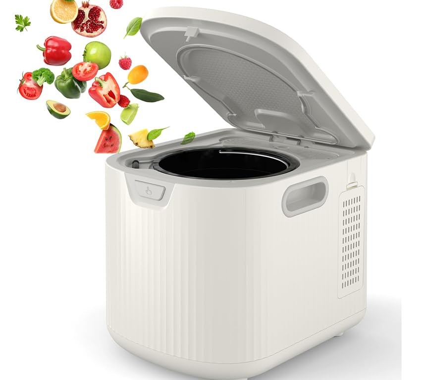 3.5L Fully Automatic Kitchen Compost Bin,Indoor Electric Food 3.5L, White