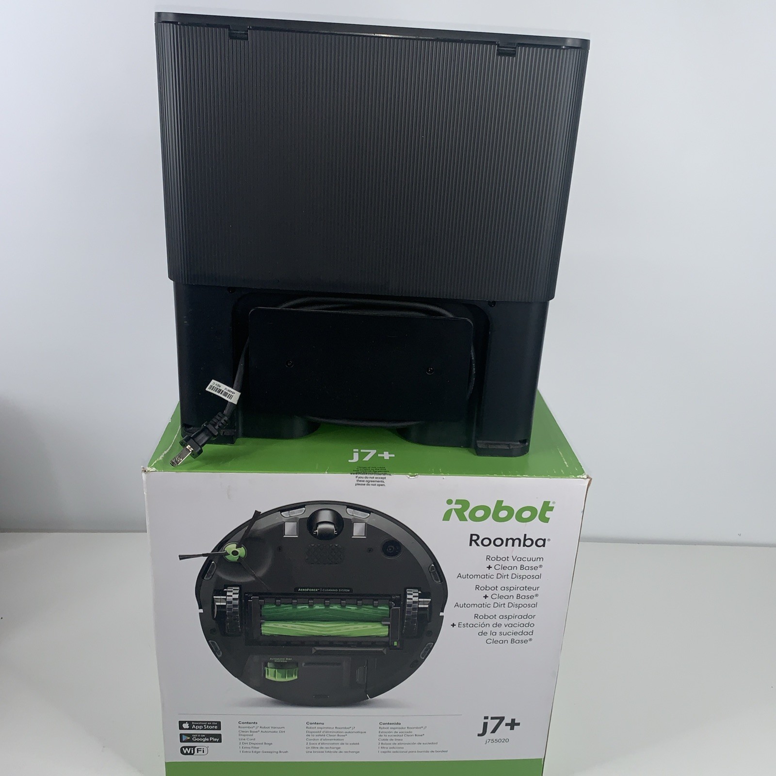 iRobot Roomba J7+ J755020 Self-Emptying Vacuum Auto Dirt Disposal FOR PARTS/FIX