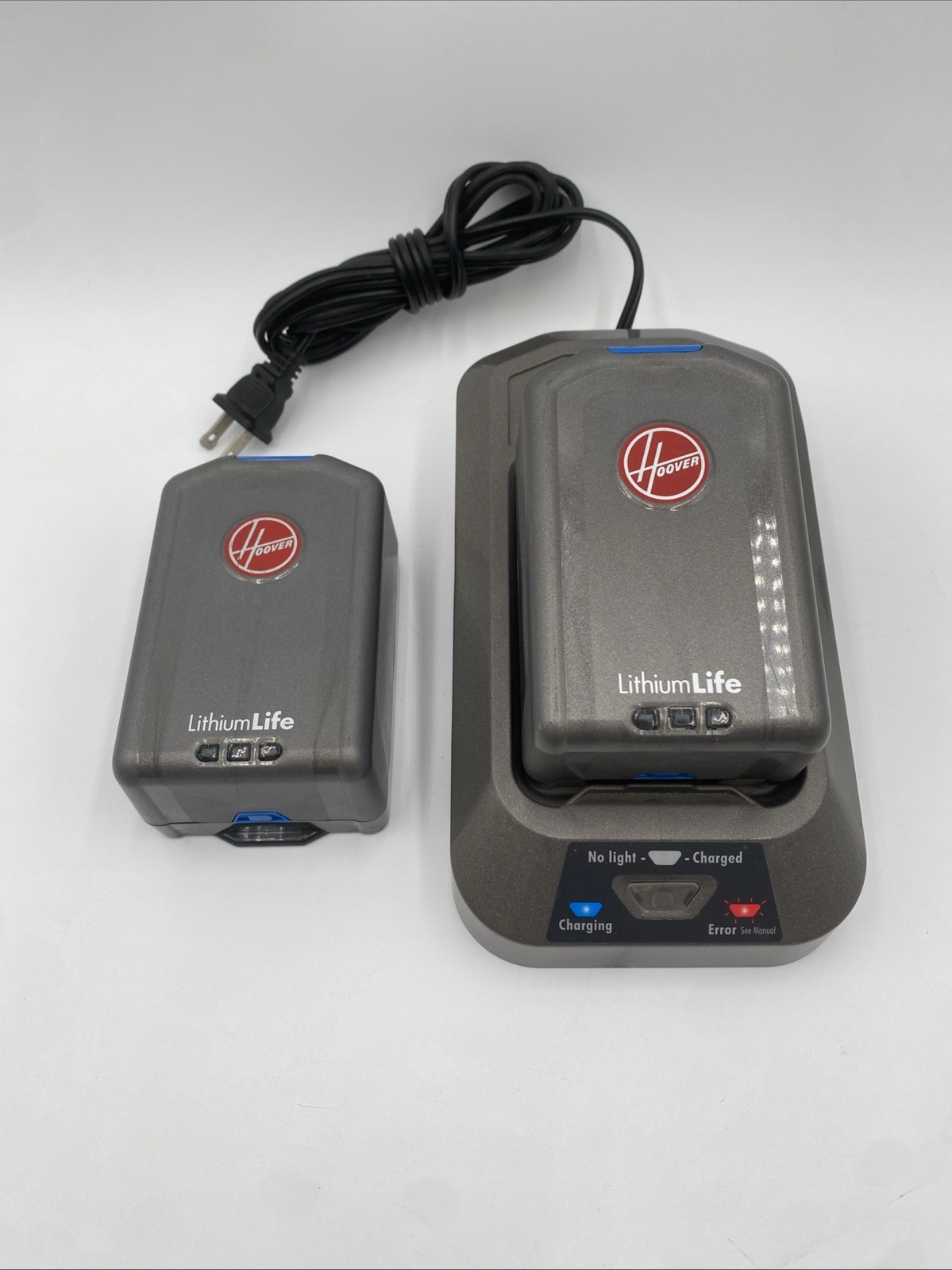 Hoover Charger BH03200 & 2 Batteries BH03120 Lithium Life 20V Li-Ion – Powers on