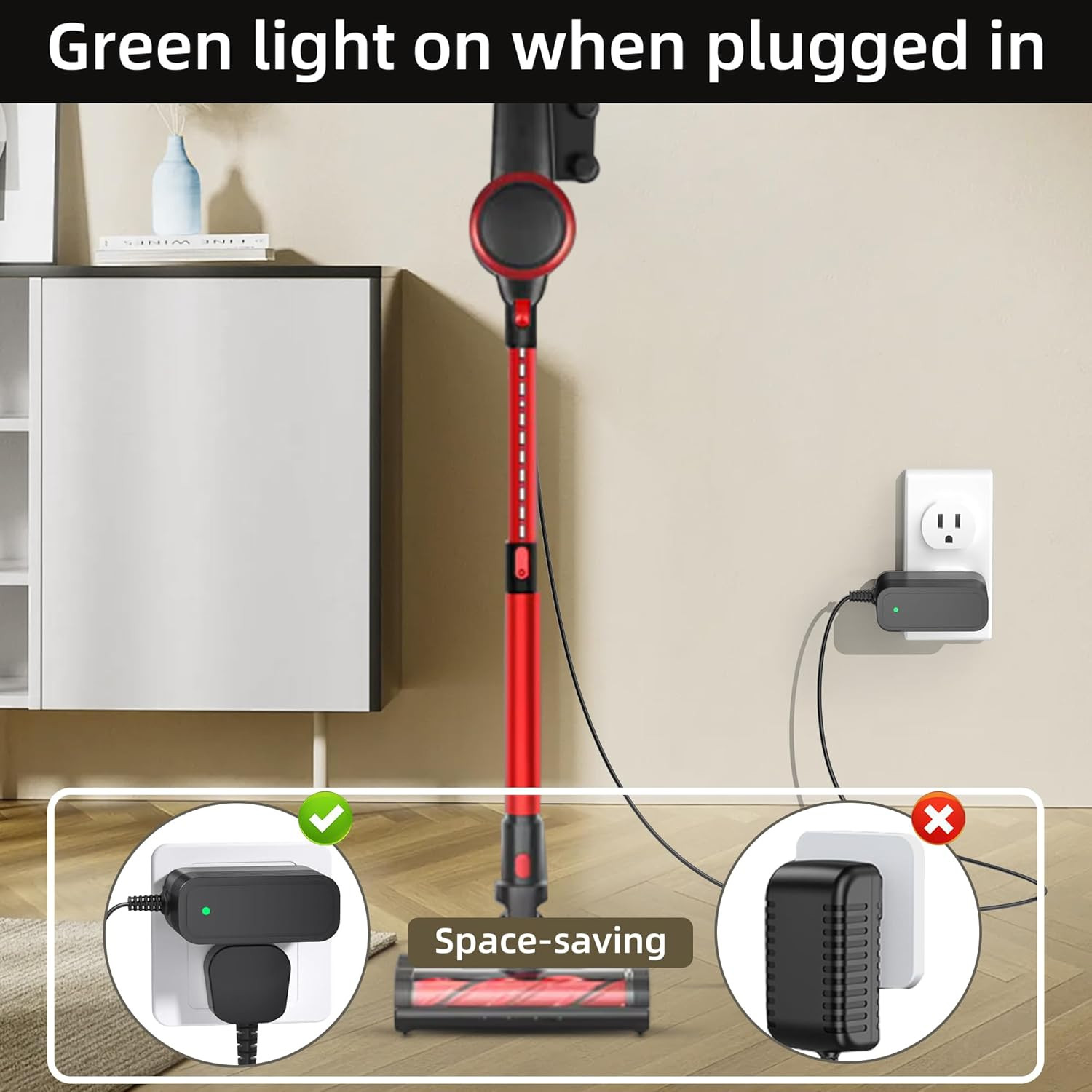 26V Charger for MOOSOO Cordless Vacuum Cleaner Power Cord Compatible with MOOSOO