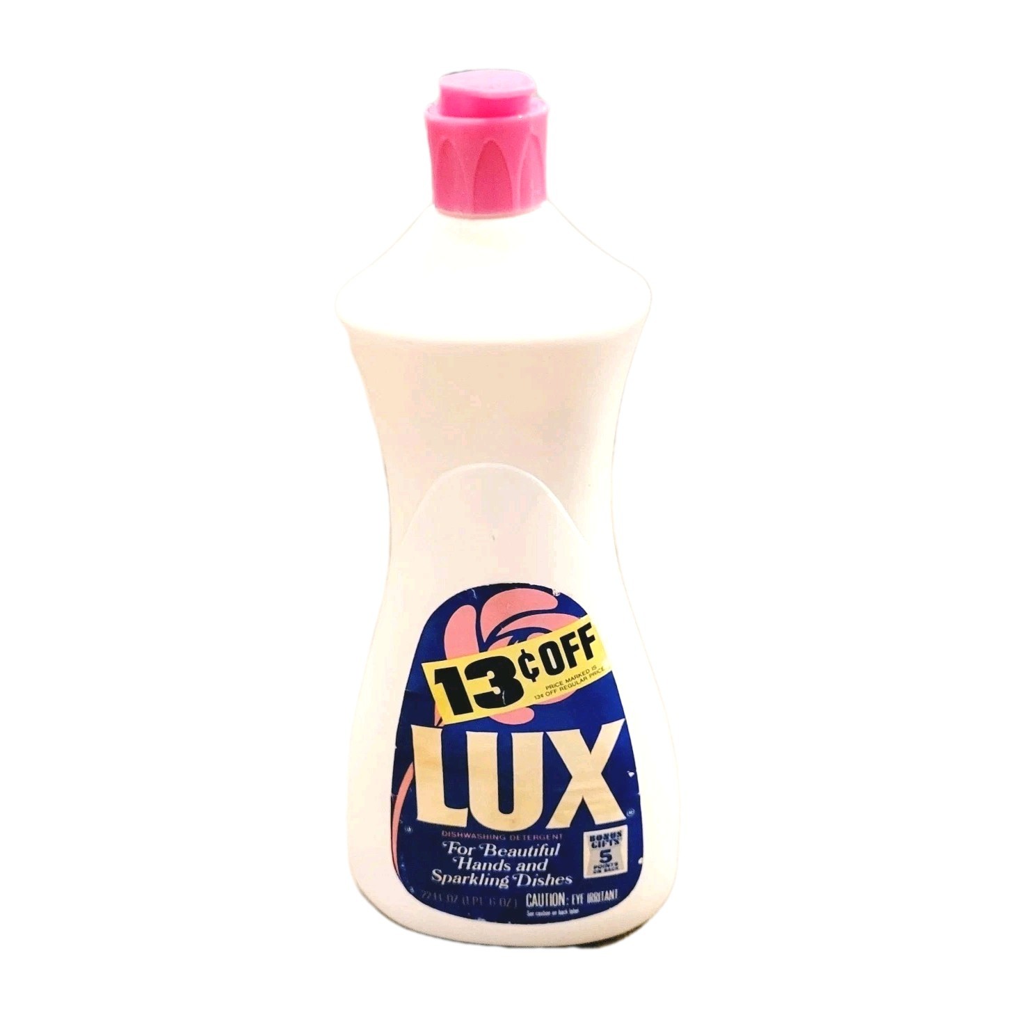 Vintage Lever LUX Mild Dishwashing Liquid 22 oz 1980s Dishwash Soap 13 Cents NEW