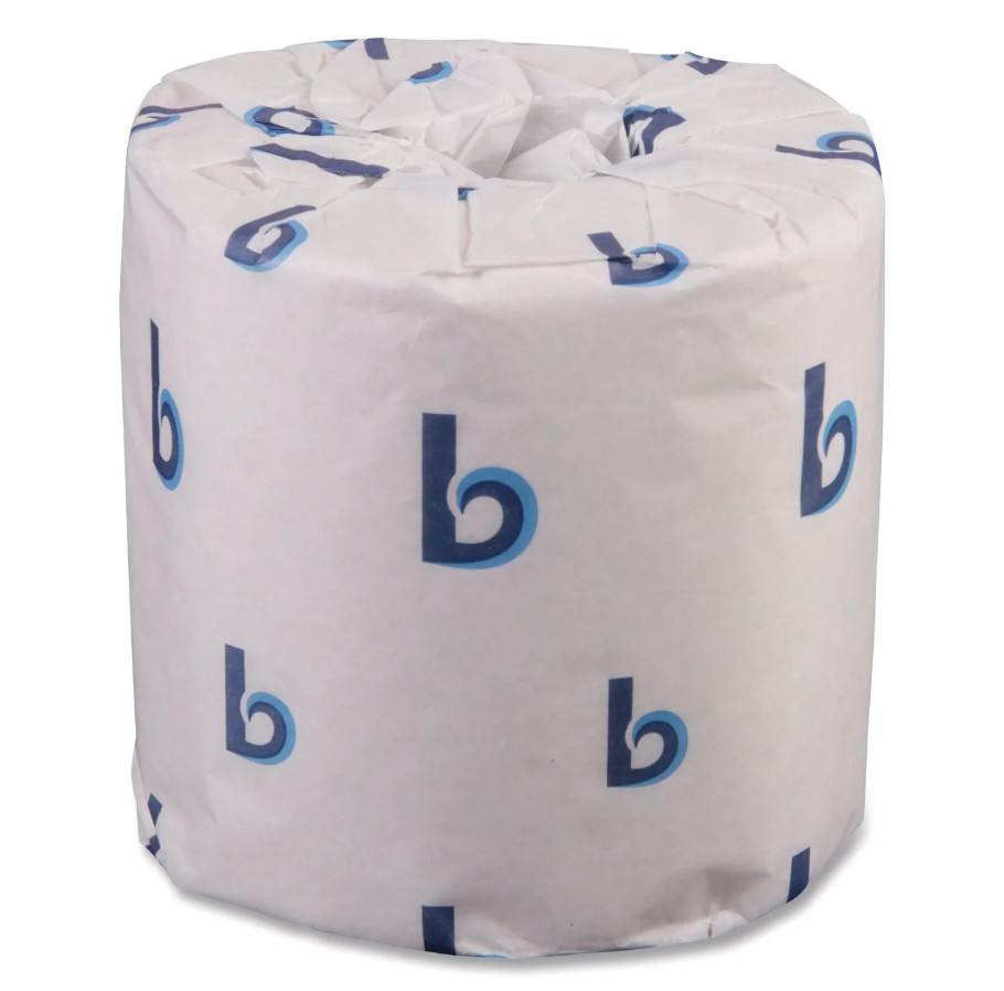 Boardwalk 2-Ply Toilet Tissue, Septic Safe, White, 400 Sheets/Roll, 96 Rolls