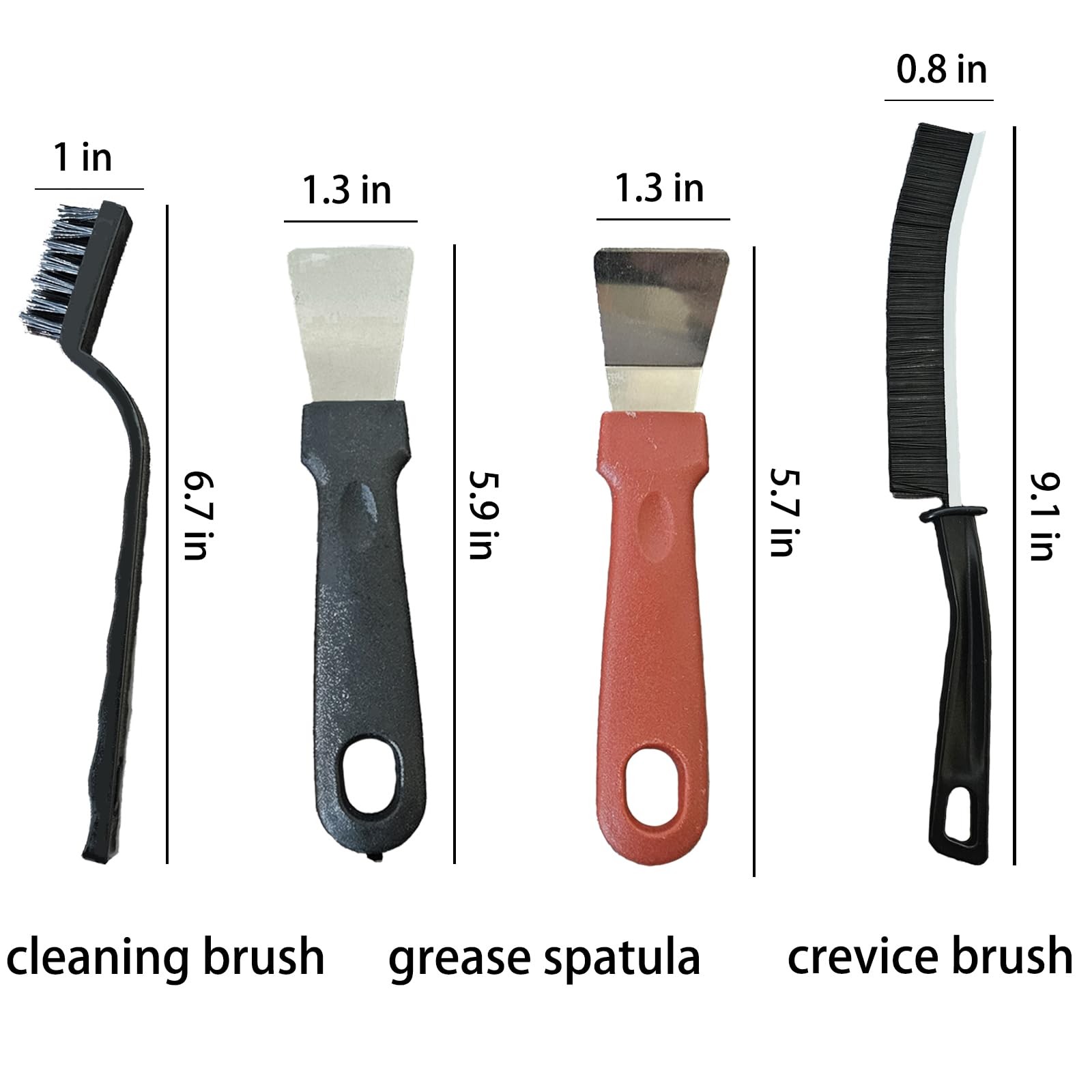 7 Pcs Multi-Purpose Crevice Cleaning Brush Tool for Stubborn Kitchen Grease S…