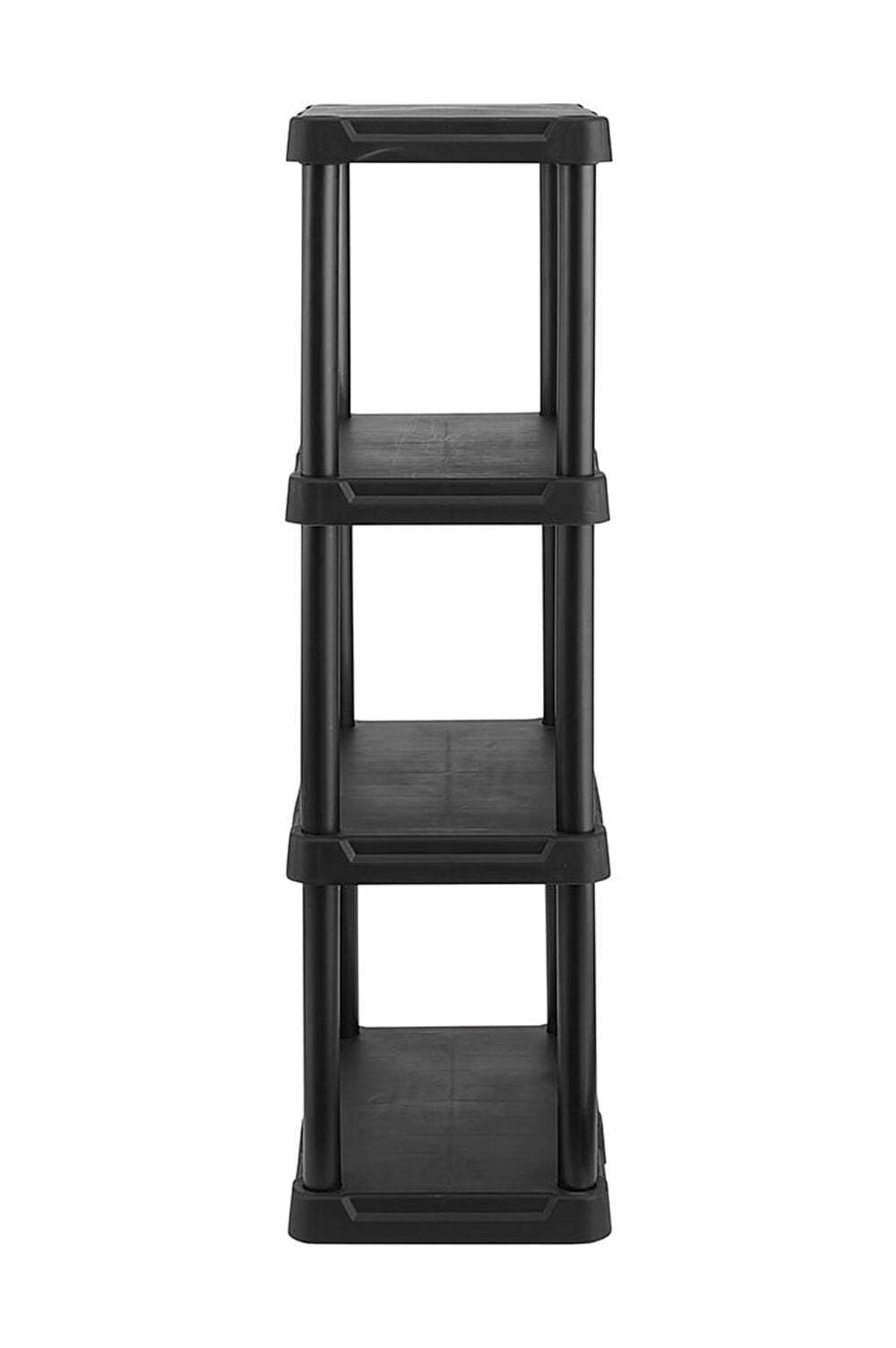 4-Shelf Black Plastic Storage Shelf, 22″ W x 14″ D x 47″ H,