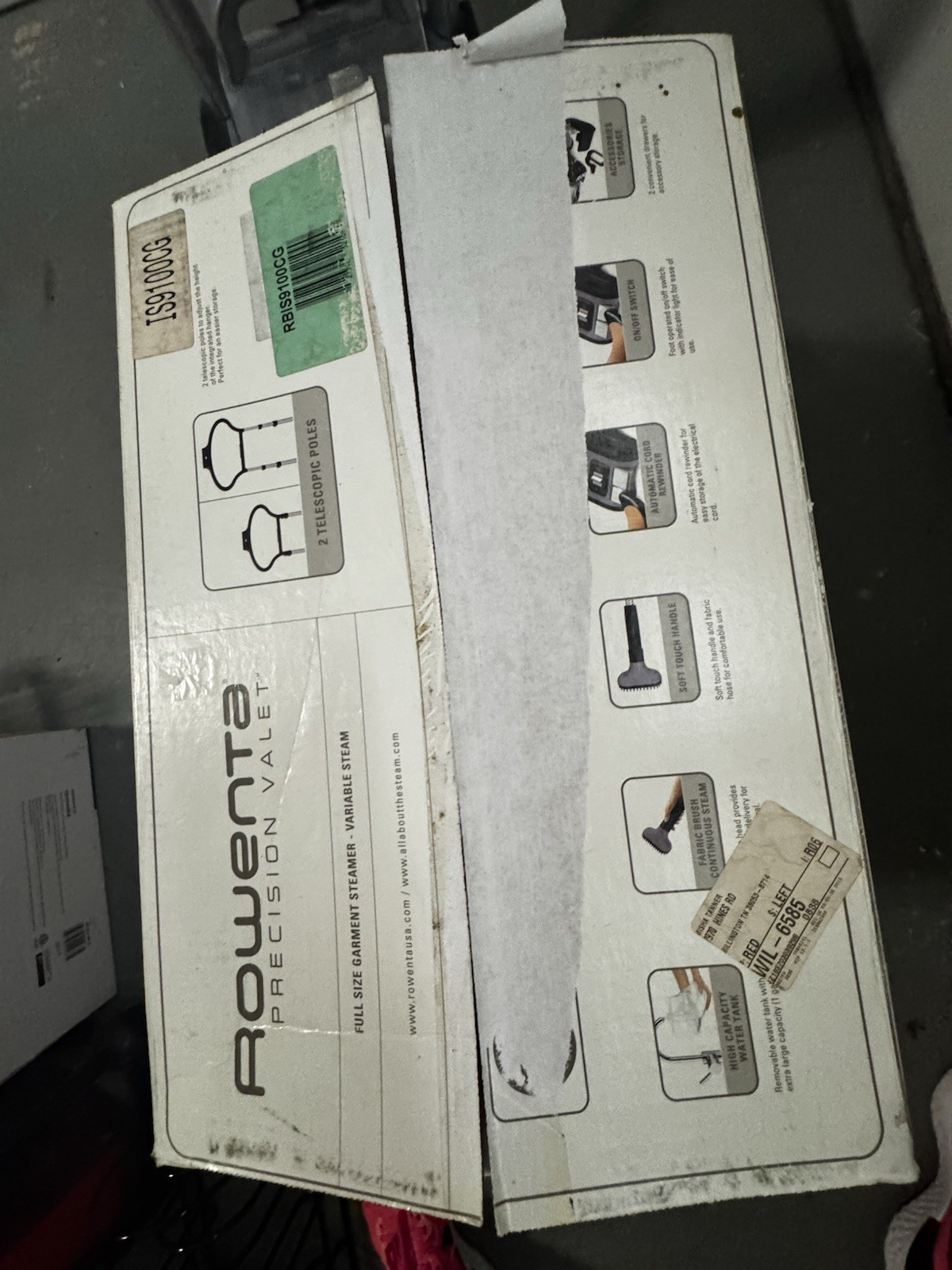 Rowenta IS9100 Precision Valet Commercial Full Size Garment Steamer Tested New