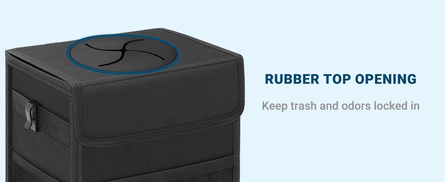 Car Trash Can with Lid, Leakproof Car Trash Bag Hanging Waterproof Automotive