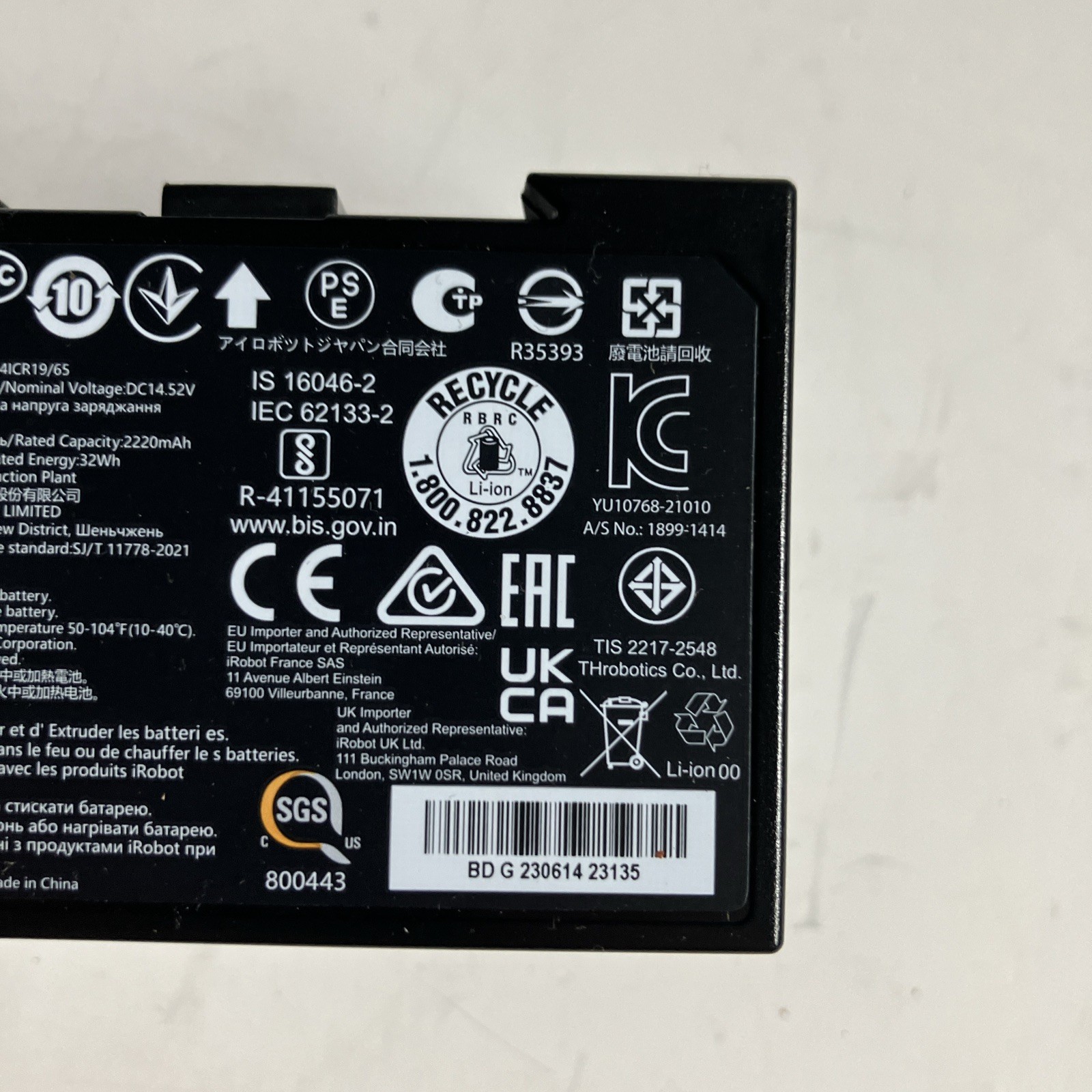 Genuine OEM ABL-D2A Battery iRobot Roomba j5 j6 j7 j8+ i3 i4 i5 i7 i8+ e5