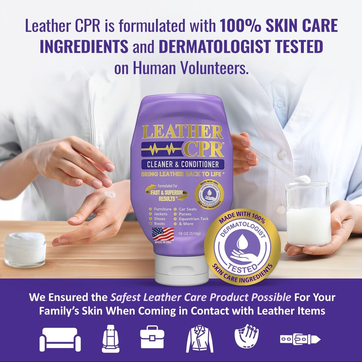Leather Cleaner & Conditioner 18oz – Furniture, Car Seats