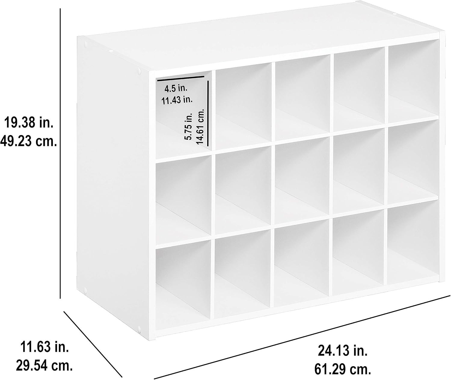 Space-Saving 15 Cube Organizer in Dark Cherry – Easy Assembly & Stylish Design