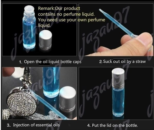 Universal CAR diamond Perfume Air Freshener Rearview Mirror Perfume Pendant