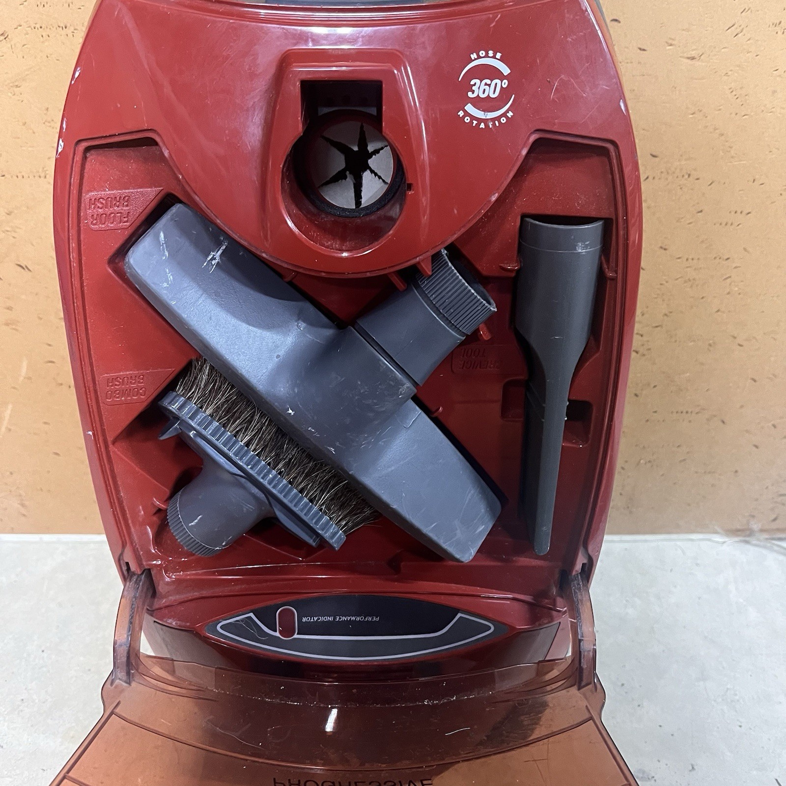 Kenmore Progressive 116 True HEPA 360 Canister Vacuum Canister Red And Hose