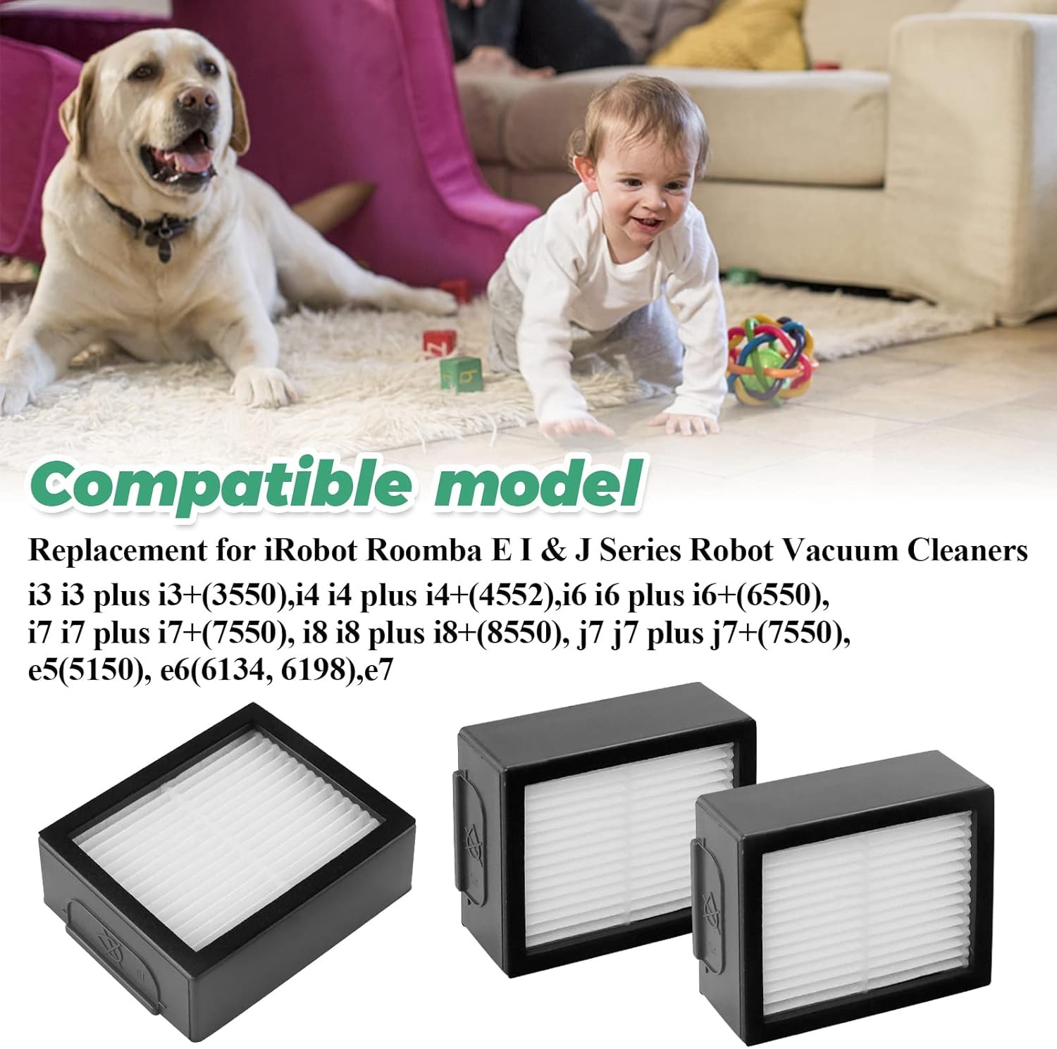 Filters Replacement for iRobot Roomba E I J Series j7 i1 i3 i3 i4 i5 i6 i7 i7