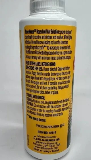 6 PACK- PowerHouse Household Antt Solution Spray Powered By Essential Oils 4 oz.