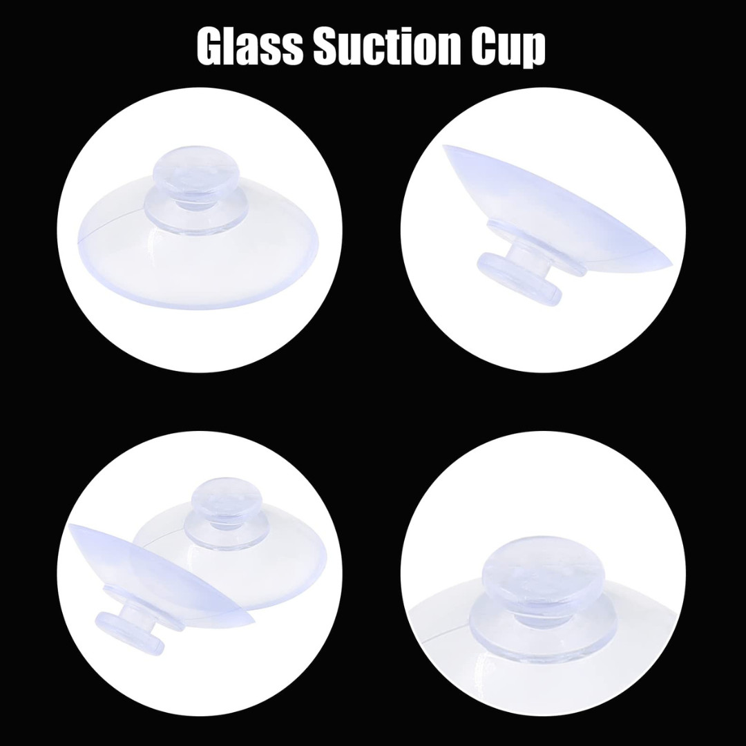 10 Pack Clear Suction Cups for Glass Table Furniture, 20MM Thick PVC Sucker Pads