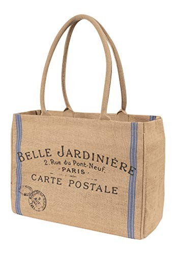 Jute Market Tote Bag 100% Natural Fiber 12.5 Inch Tall 17 Inch Wide 7 Inch Deep