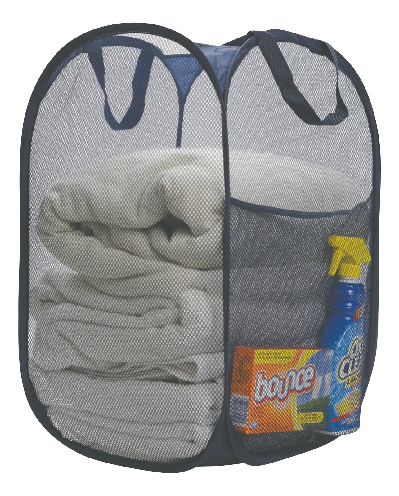 Premium Heavy-Duty Mesh Pop-Up Clothes Laundry Hamper – (14″x14″x24″)