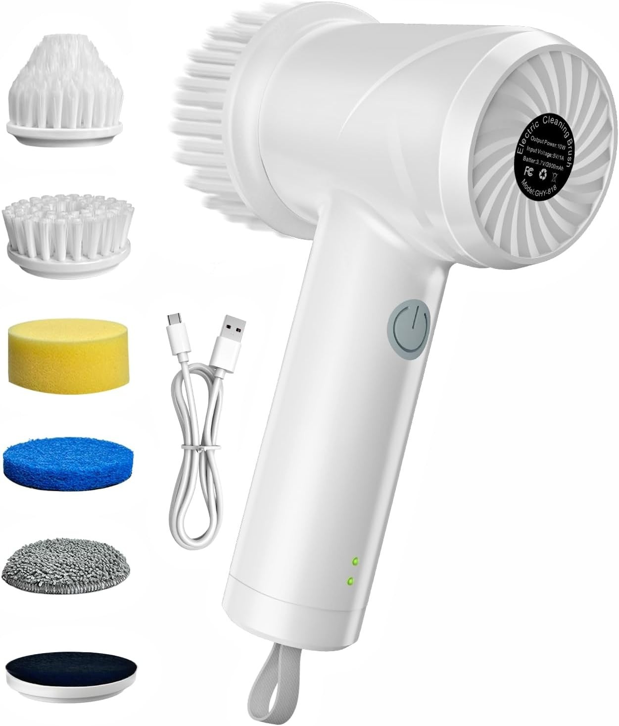 Electric Spin Scrubber Cordless Waterproof Bathroom Kitchen Tile Floor Cleaner