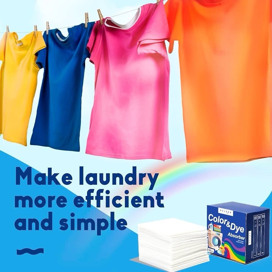 2 Pack Color Absorber Laundry Sheets 240 Count Dye Catcher to Prevent Clothes fr