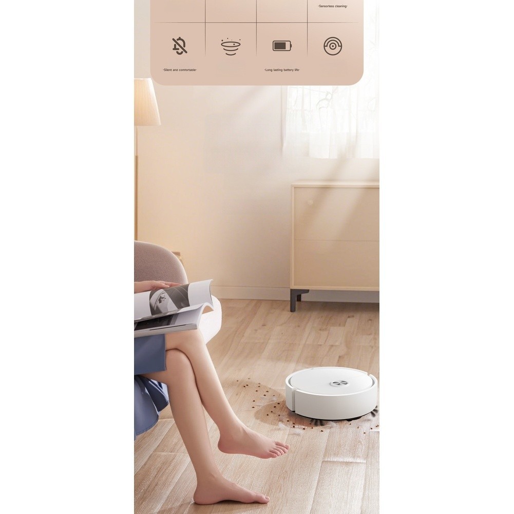 Smart Robot Vacuum Cleaner with 180min Runtime and Efficient Dust Hair Pickup